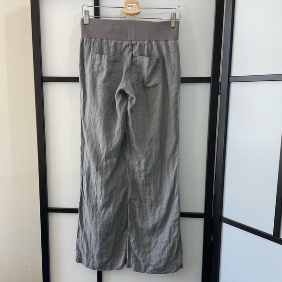[xs] Guess Y2K Wide Leg Grey Line Drawstring Relaxed Low Rise Beach Pant - Picture 3 of 9